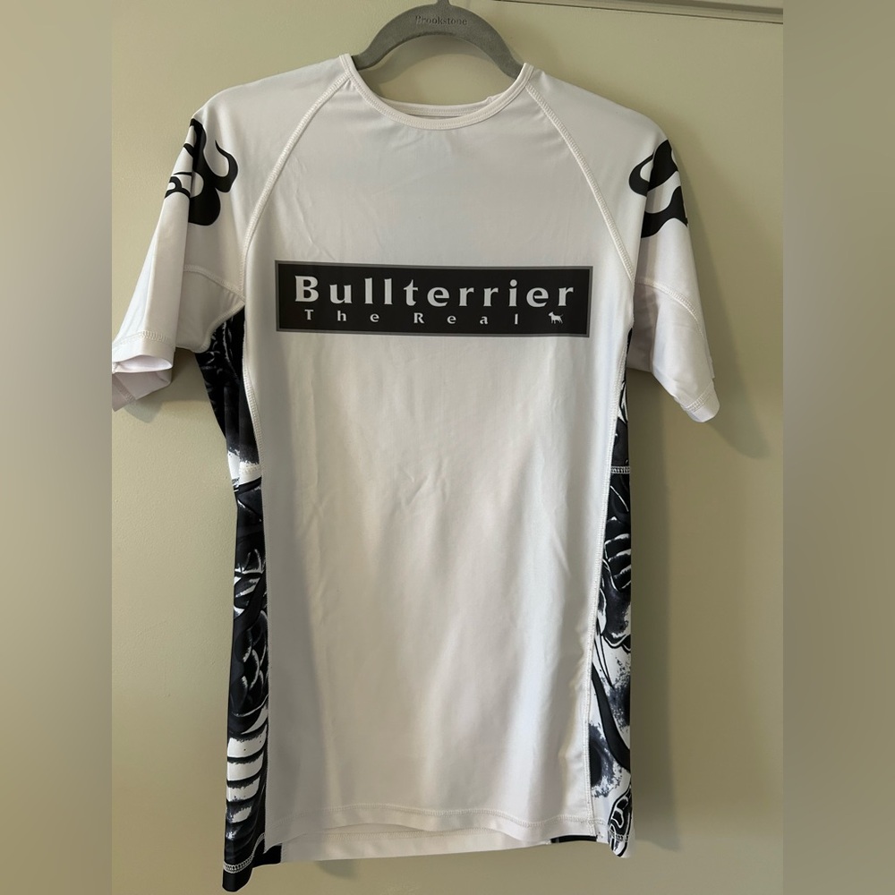 Bull Terrier fighter wear No Gi rashguard, XXL Japan sizing/L USA (likely)